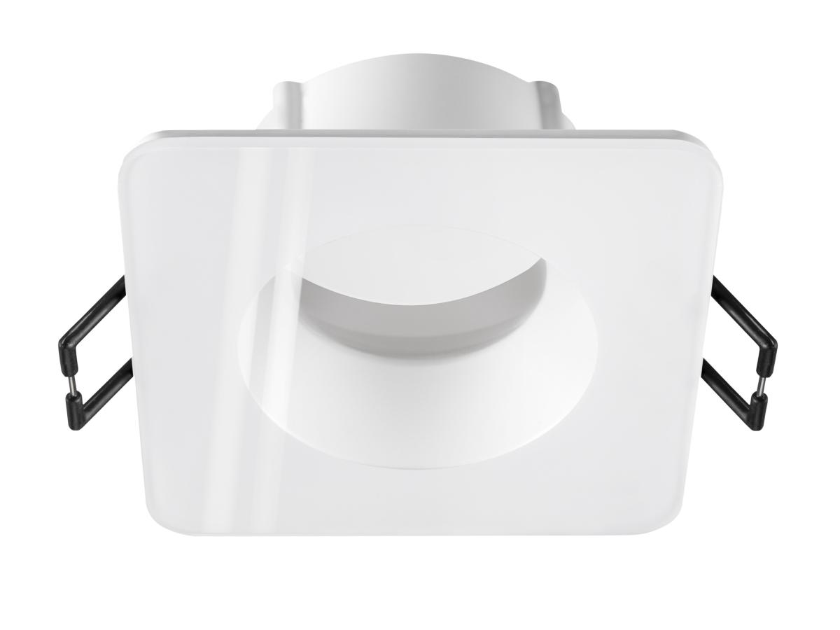 inzite plafondspot, recessed plafondlamp, witte afdekking, dubbel draaimechanisme, verstelbare kap