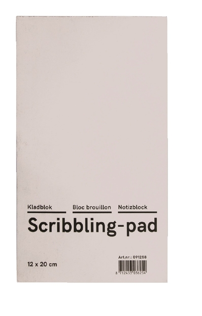 Kladblok Qbasic 12x20cm 150vel 45gr Kladblok Qbasic 12x20cm 150vel 45gr