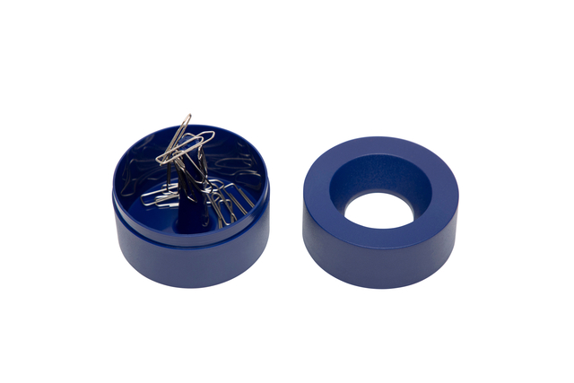 Papercliphouder MAUL Pro magnetisch Ø73x60mm blauw