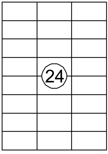 Etiket Avery DP247-100 70x37mm wit 2400 etiketten