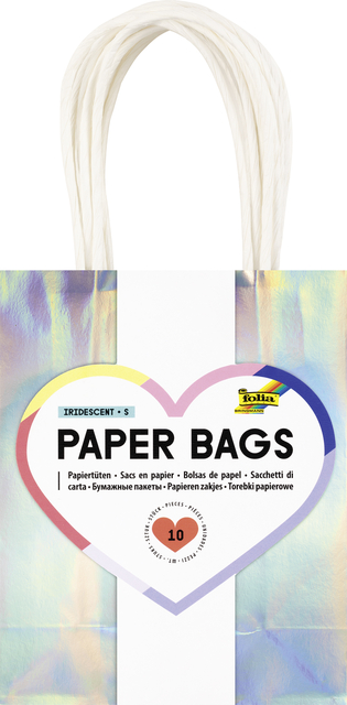 Cadeautas Folia iriserend kraft 12x15x5.5cm 10 stuks Cadeautas Folia iriserend kraft 12x15x5.5cm 10 stuks