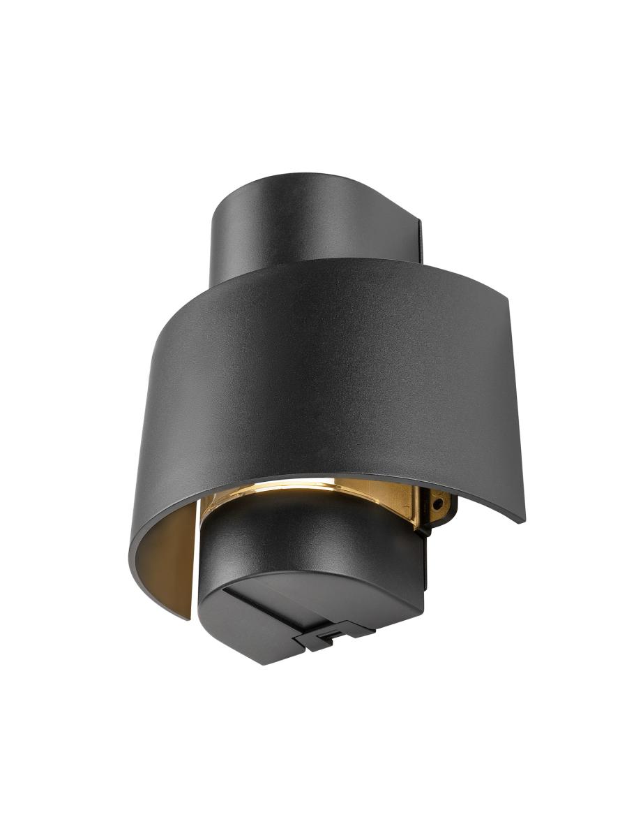 wandlamp, buitenlicht, kroonlamp, metalen, donkergrijs/zwart