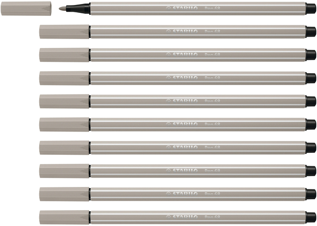 Viltstift STABILO Pen 68/93 medium  warm grijs