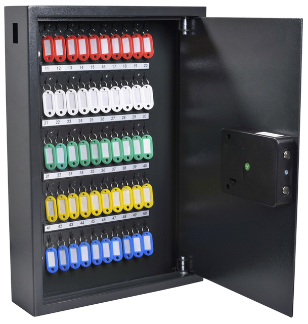 Sleutelkast Pavo high security 50 haken 550x380x100mm Sleutelkast Pavo high security 50 haken 550x380x100mm