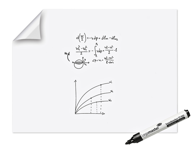 Magic-Chart Legamaster whiteboard XL 90x120cm wit 15 vel