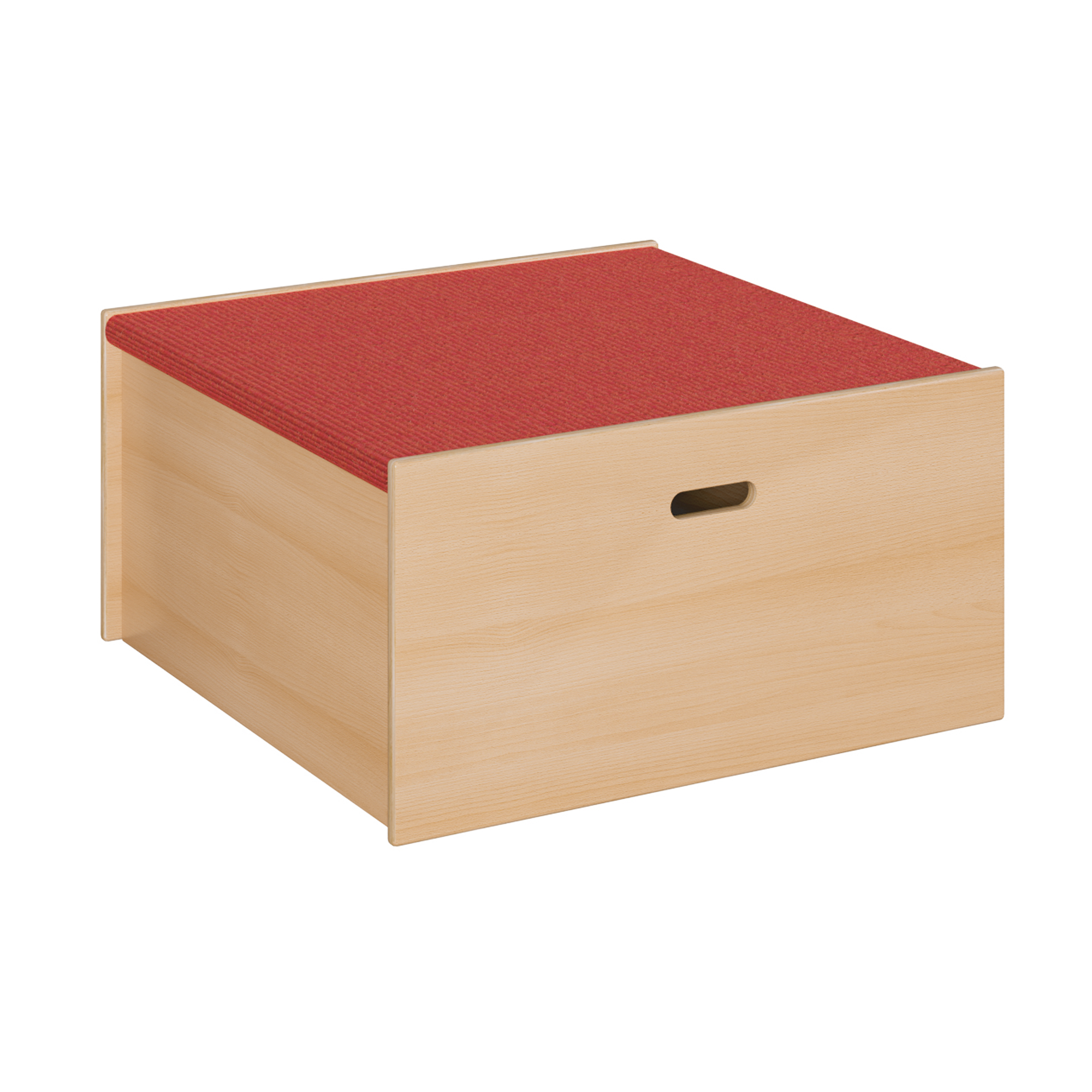 Speelplatform "Vierkant" met tapijtbekleding - platform als stabiele multiplexconstructie, afmetingen B/D: 78x78 cm