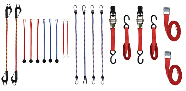 Spanbanden en spanelastiekenset Toolland 20 stuks Spanbanden en spanelastiekenset Toolland 20 stuks