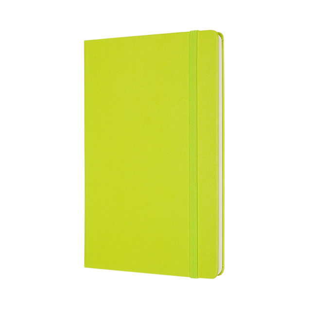 Notitieboek Moleskine large 130x210mm blanco hard cover lemon green