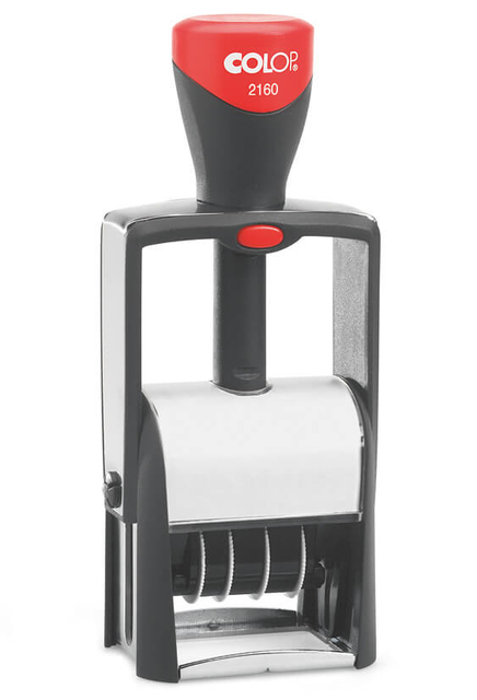 Woord-datumstempel Colop Heavy Duty 2160 Classic Line personaliseerbaar rood