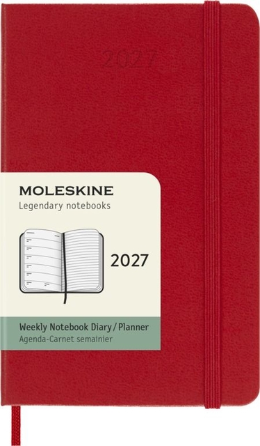 notebook, diary, planner, A6, red