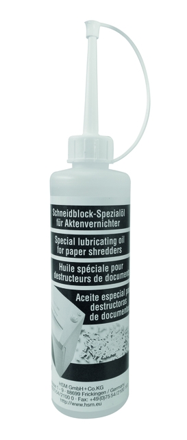 olie, lintkoker, schredderolie, speciale-lubricant, documentendestroyer-olie