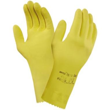 Handschoen Ansell Universal Plus 87-650 Geel Maat M per paa