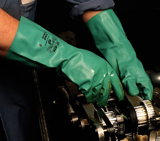 Sol-Vex Handschoen nitril 37-185 groen maat 10 per paar