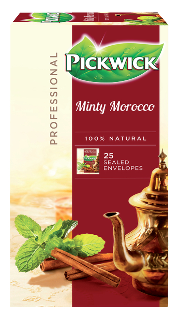 Thee Pickwick minty Morocco 2gr 25 stuks Thee Pickwick minty Morocco 2gr 25 stuks