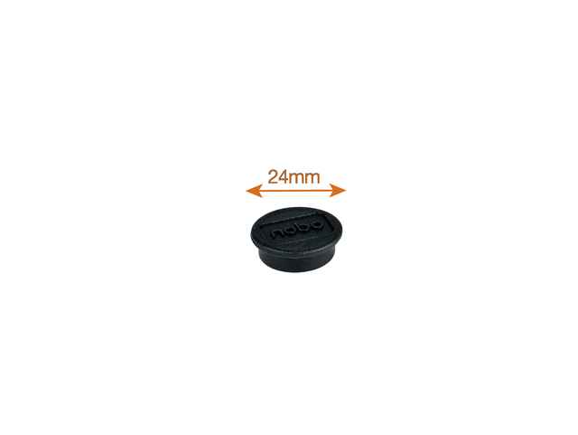 Magneet Nobo 24mm zwart 10 stuks