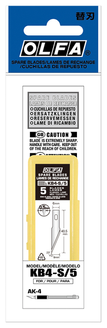 Reservemes Olfa KB4-S blister à 5 stuks Reservemes Olfa KB4-S blister à 5 stuks