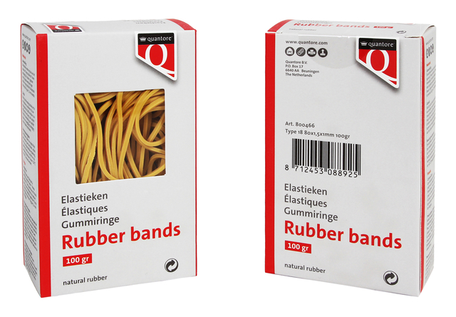 Elastiek Quantore 18 80x1,5x1mm 100gram