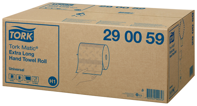 Handdoekrol Tork H1 Matic Universal 1-laags 280m wit 290059