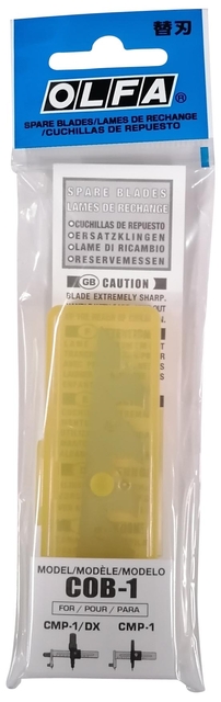 Reservemes Olfa COB-1 blister à 15 stuks Reservemes Olfa COB-1 blister à 15 stuks