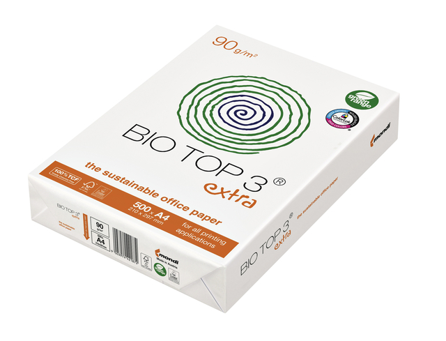 Kopieerpapier BioTop 3 A4 90gr naturel 500 vel Kopieerpapier BioTop 3 A4 90gr naturel 500 vel