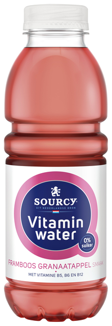Water Sourcy vitamin framboos/granaatap fles 500ml Water Sourcy vitamin framboos/granaatap fles 500ml