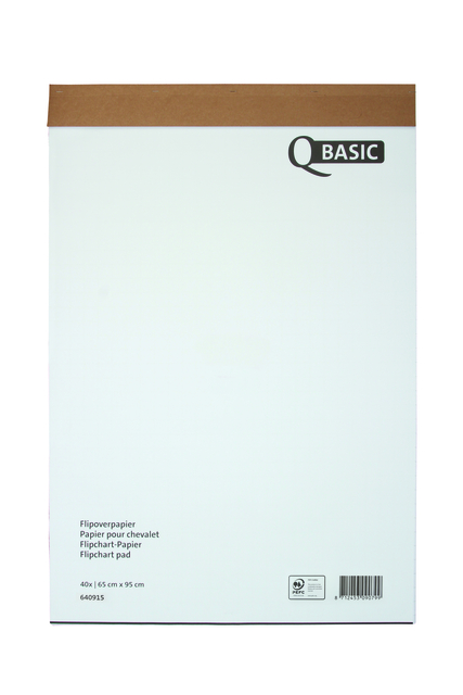 Flipoverpapier Qbasic 65x95cm 20vel opgerold Flipoverpapier Qbasic 65x95cm 20vel opgerold