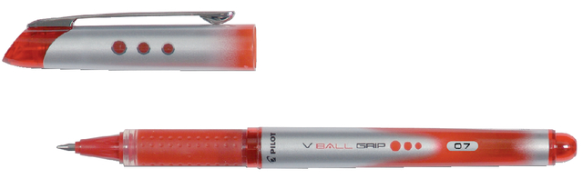 Rollerpen PILOT V-Ball Grip medium rood Rollerpen PILOT V-Ball Grip medium rood