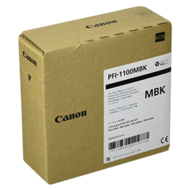 Inktcartridge Canon PFI-1100 mat zwart Inktcartridge Canon PFI-1100 mat zwart
