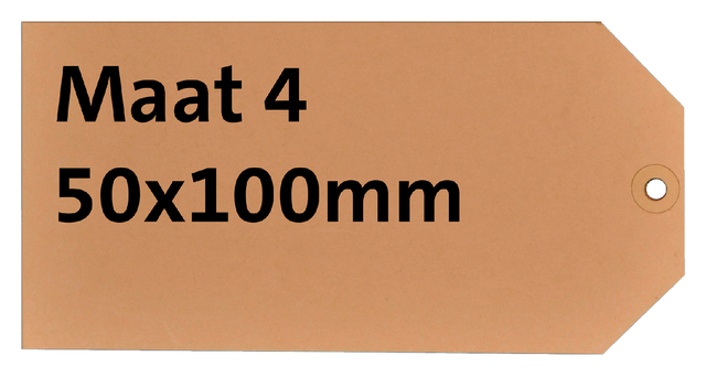 Label karton nr 4 200gr 50x100mm chamois 1000 stuks Label karton nr 4 200gr 50x100mm chamois 1000 stuks