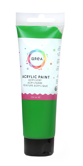 Acrylverf Qrea 120 ml briljant groen Acrylverf Qrea 120 ml briljant groen