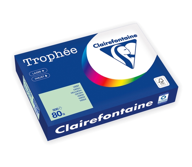 Kopieerpapier Trophée A4 80gr groen 500 vel Kopieerpapier Trophée A4 80gr groen 500 vel