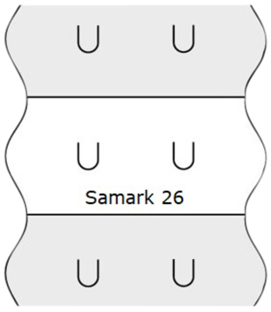 Prijsetiket 12x26mm Sato Samark afneembaar wit Prijsetiket 12x26mm Sato Samark afneembaar wit