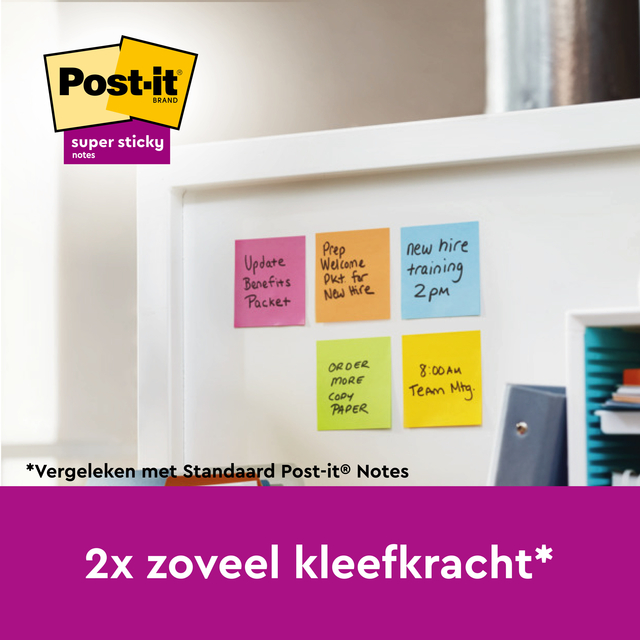 Memoblok Post-it 3M Z-Note R330 Super Sticky 76x76mm Carnival 6 stuks