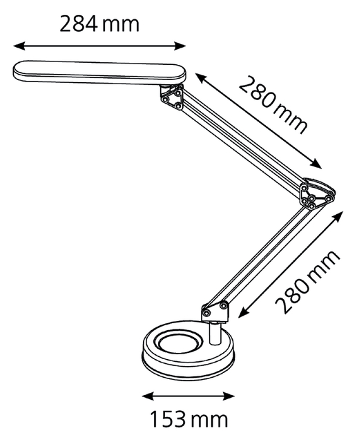 Bureaulamp Hansa led 4 stars zwart