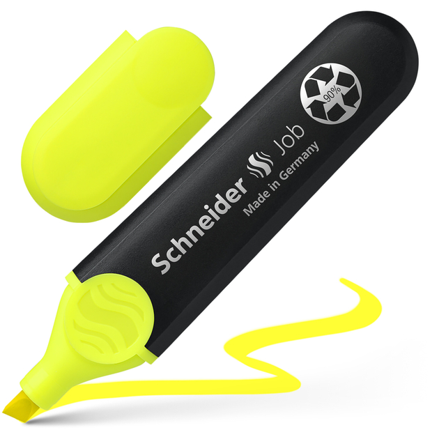 marker, highlighter, neon geel, ultrahelder, viltstiftpen