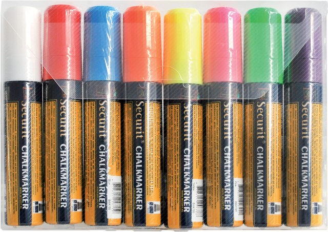 Krijtstift Securit SMA-720 blok ass 7-15mm blister à 8 stuks Krijtstift Securit SMA-720 blok ass 7-15mm blister à 8 stuks