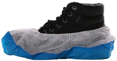 Overschoen PP_PE Wit_Blauw pak a 50 stuks