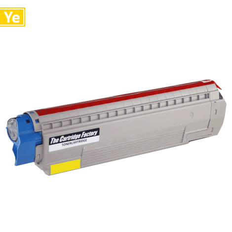 Huismerk toner - Oki (Cartridge) 44059165 compatibel, geel
