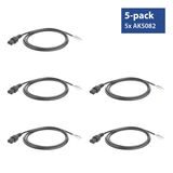 ACT Netsnoer C13 IEC Lock - open einde zwart 3 m, PC979, 5-Pack