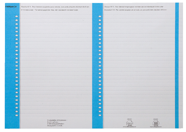 Ruiterstrook Elba Nr 8 138x6mm lateraal blauw 10 vel Ruiterstrook Elba Nr 8 138x6mm lateraal blauw 10 vel