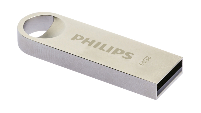 USB-stick 2.0 Philips moon vintage silver 64GB USB-stick 2.0 Philips moon vintage silver 64GB