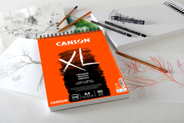 Schetsblok Canson XL Croquuis A3 90gr 120 vel spiraal