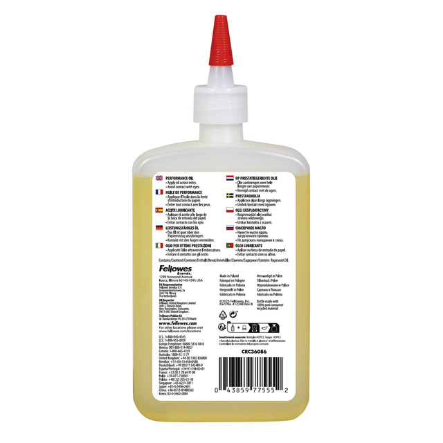 Olie voor papiervernietiger Fellowes 355ml