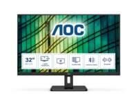 AOC U32E2N 31.5" | 3840x2160 4K VA | 60Hz | Ingebouwde Speakers | VESA-Montage | Frameloos Design | Monitor