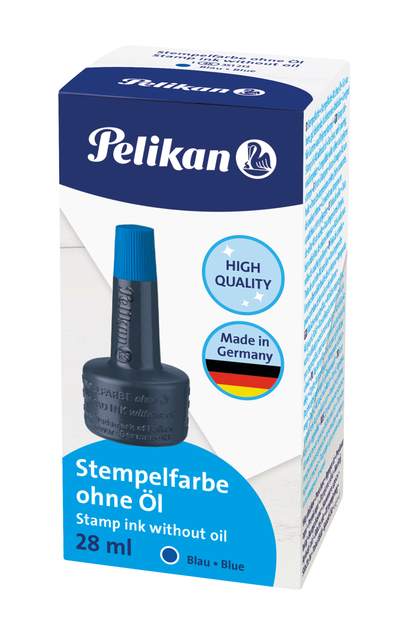 Stempelinkt Pelikan flacon 28ml blauw Stempelinkt Pelikan flacon 28ml blauw