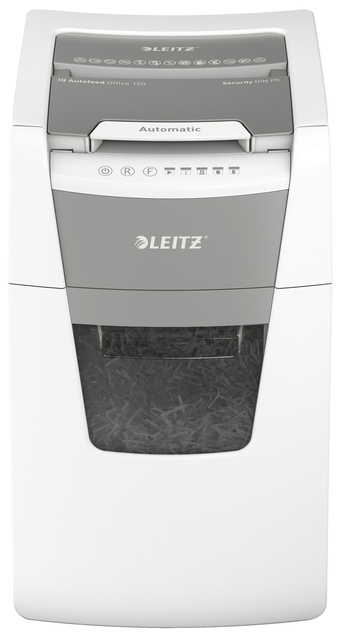 Papiervernietiger Leitz IQ Auto+ Office 150 P5 snippers 2x15mm Papiervernietiger Leitz IQ Auto+ Office 150 P5 snippers 2x15mm