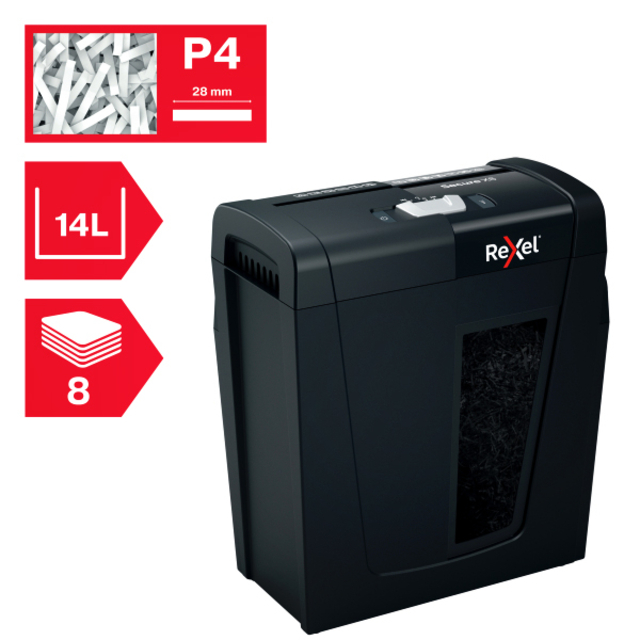Papiervernietiger Rexel Secure X8 P4 snippers 4x40mm