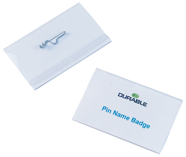 Badge Durable 8004 met speld 54x90mm Badge Durable 8004 met speld 54x90mm