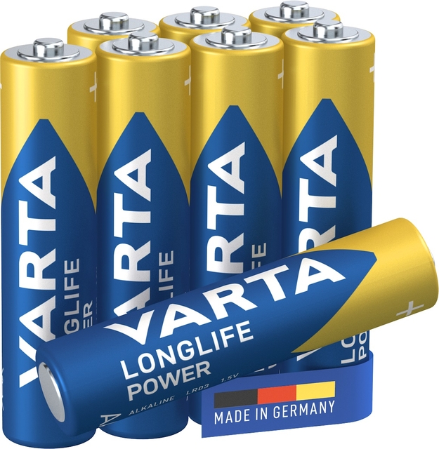 AAA batterijen, LR6 maat, Alkaline, Gemaakt in Duitsland, Power batterijen