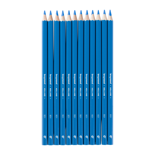 potlood, blauw, 12cm, HB-kwaliteit, grafiet